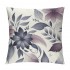 PHYHOO Rural Floral Short Plush pillow Covers Ink Leaves Square pillow Case for Bedroom, Sofa, Car Decoration Both Sides