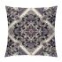 PHYHOO Short Plush pillow Covers Vintage Floral Square pillow Case for Bedroom, Sofa, Car Decoration Both Sides, Grey Purple