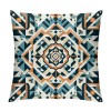 PHYHOO Short Plush pillow Covers Orange Mandala Square pillow Case for Bedroom, Sofa, Car Decoration Both Sides