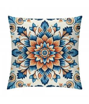 PHYHOO Short Plush pillow Covers Boho Flower Square pillow Case for Bedroom, Sofa, Car Decoration Both Sides