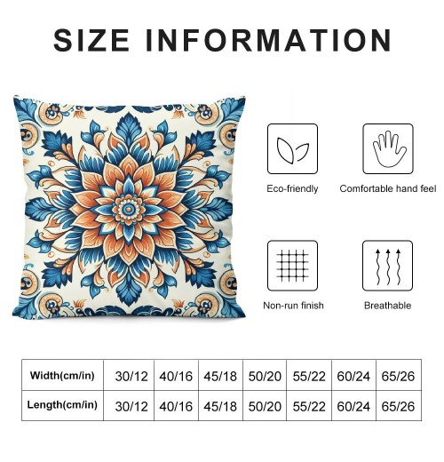 PHYHOO Short Plush pillow Covers Boho Flower Square pillow Case for Bedroom, Sofa, Car Decoration Both Sides