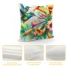 PHYHOO Short Plush pillow Covers Hummingbird Flowers Square pillow Case for Bedroom, Sofa, Car Decoration Both Sides