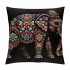 PHYHOO Short Plush pillow Covers Mandala Floral Elephant Square pillow Case for Bedroom, Sofa, Car Decoration Both Sides