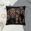 PHYHOO Short Plush pillow Covers Mandala Floral Elephant Square pillow Case for Bedroom, Sofa, Car Decoration Both Sides