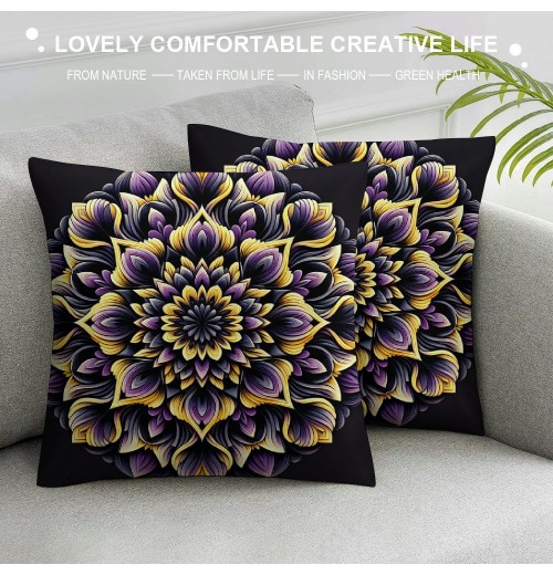 PHYHOO Fashion Bohemian Pattern Throw pillow Covers Square Decorative Cushion Case for Sofa Bench Car Bed