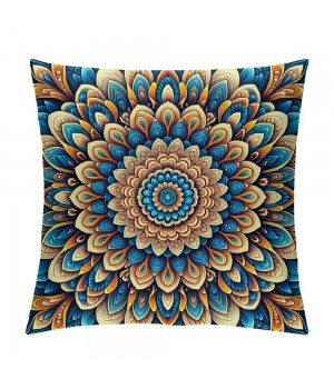 PHYHOO Fashion Bohemian Pattern Throw pillow Covers Square Decorative Cushion Case for Sofa Bench Car Bed