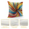 PHYHOO Short Plush pillow Covers Fashion Color Stripe Square pillow Case for Bedroom, Sofa, Car Decoration Both Sides