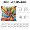 PHYHOO Short Plush pillow Covers Fashion Color Stripe Square pillow Case for Bedroom, Sofa, Car Decoration Both Sides