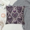 PHYHOO Halloween Geometric pillow Cover ,Purple Background Decorative Square Throw pillowcase for Outside Garden Patio Porch Couch Chair