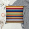 PHYHOO Short Plush pillow Covers Colorful Mexican Stripes Ethnic Style Square pillow Case for Bedroom, Sofa, Car Decoration Both Sides